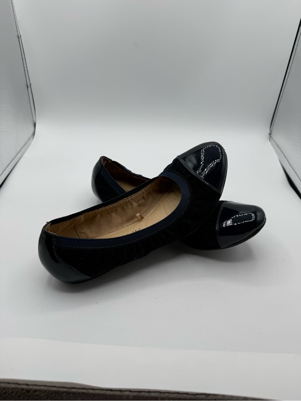 Croft & Barrow Navy Ballet Flats Cap Toe Women’s Sz 9M